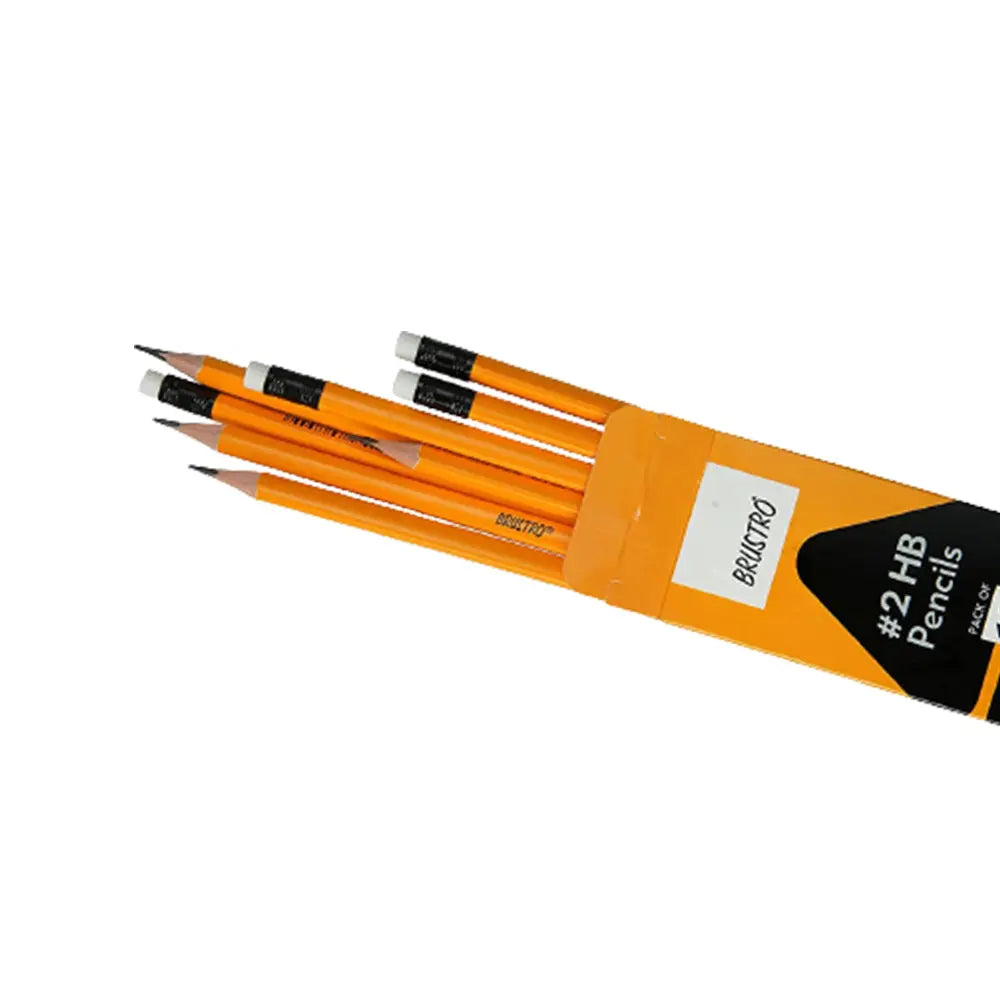 Brustro 2 HB Pencil Extra Dark Pencil with Eraser Tip Brustro