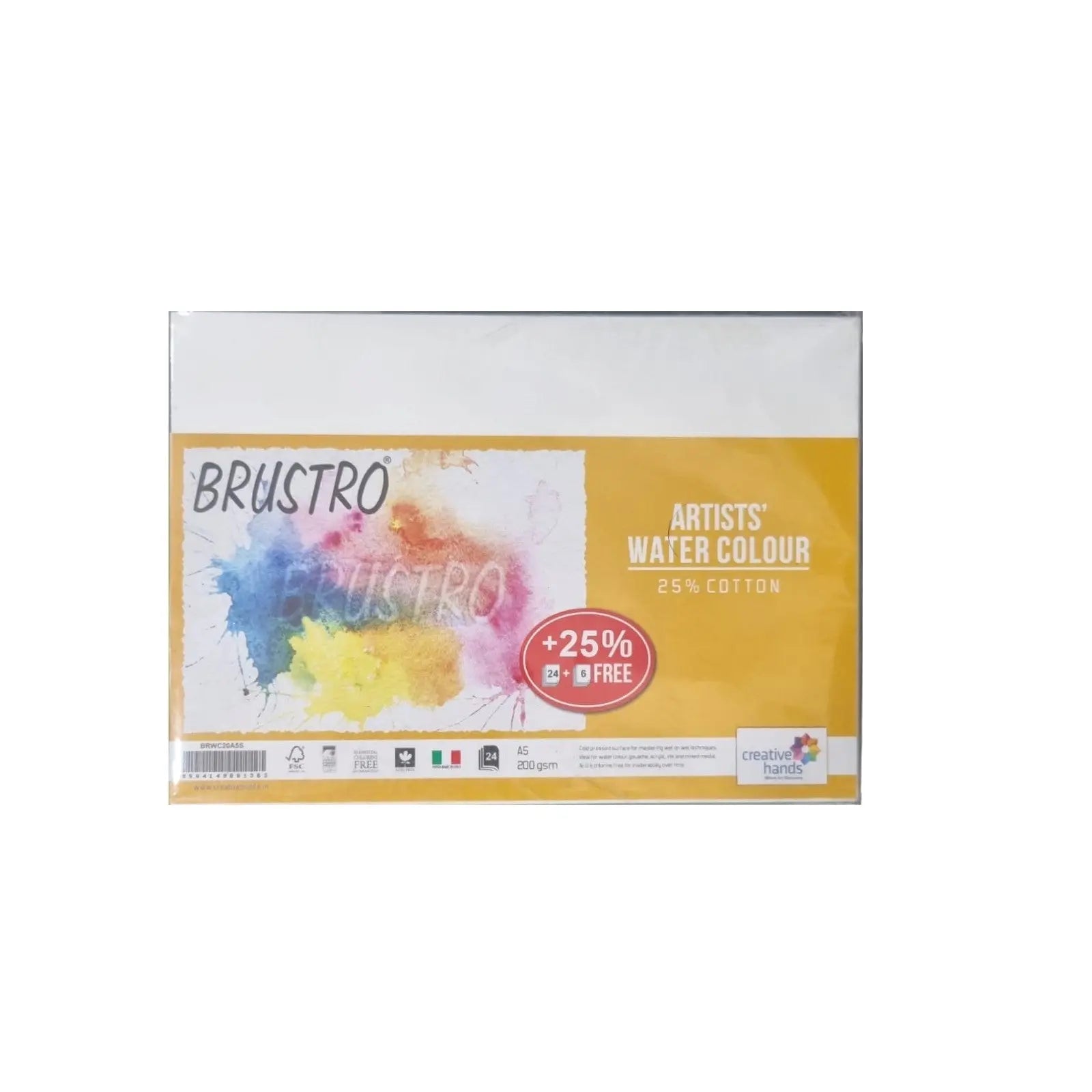 Brustro 25% Cotton Watercolour Paper 200 GSM Brustro
