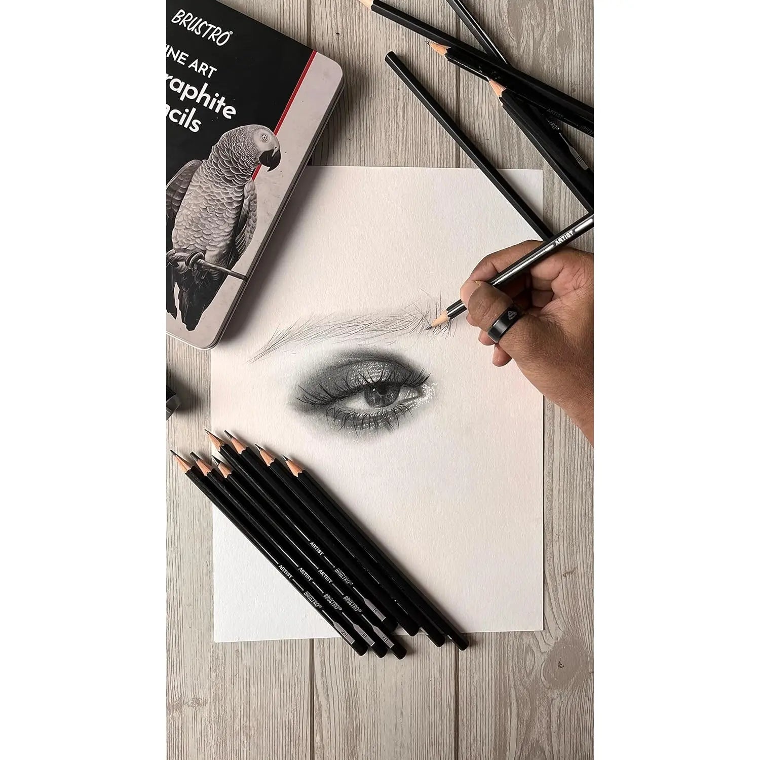 Brustro Artist Graphite Pencil Set Of 12 Brustro