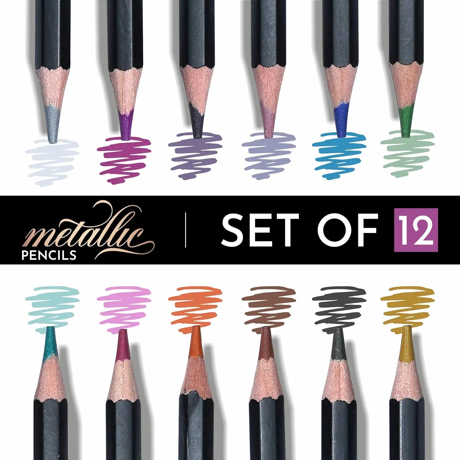Brustro Artist Metallic Colour Pencil Set of 12 Shades Brustro