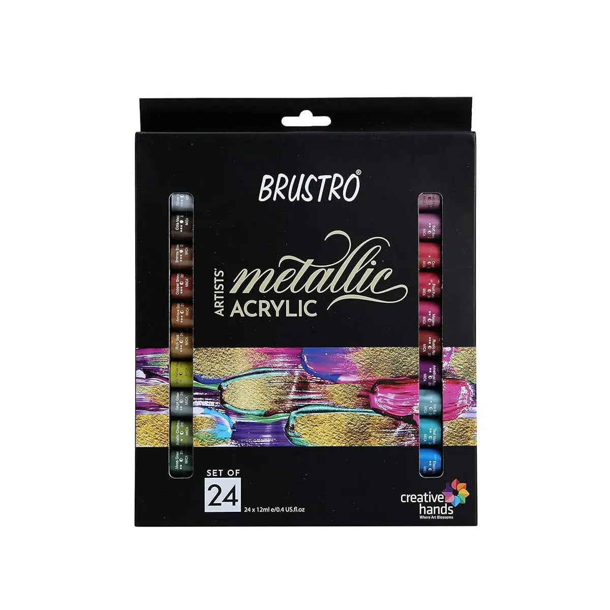 Brustro Artists Metallic Acrylic Set Of 24 (12ml Tubes) Brustro