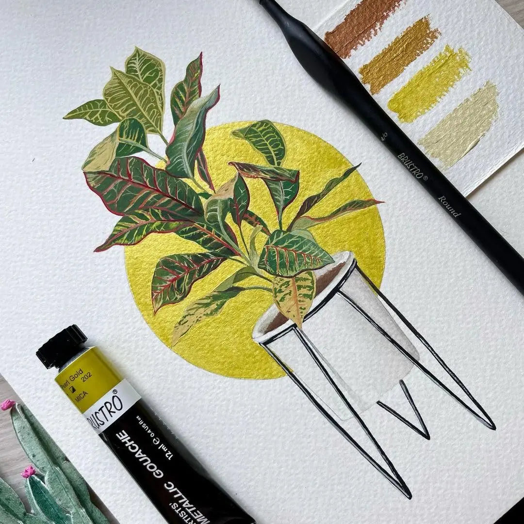 Brustro Artists Metallic Gouache Set Of 18 (12ml Tubes) Brustro