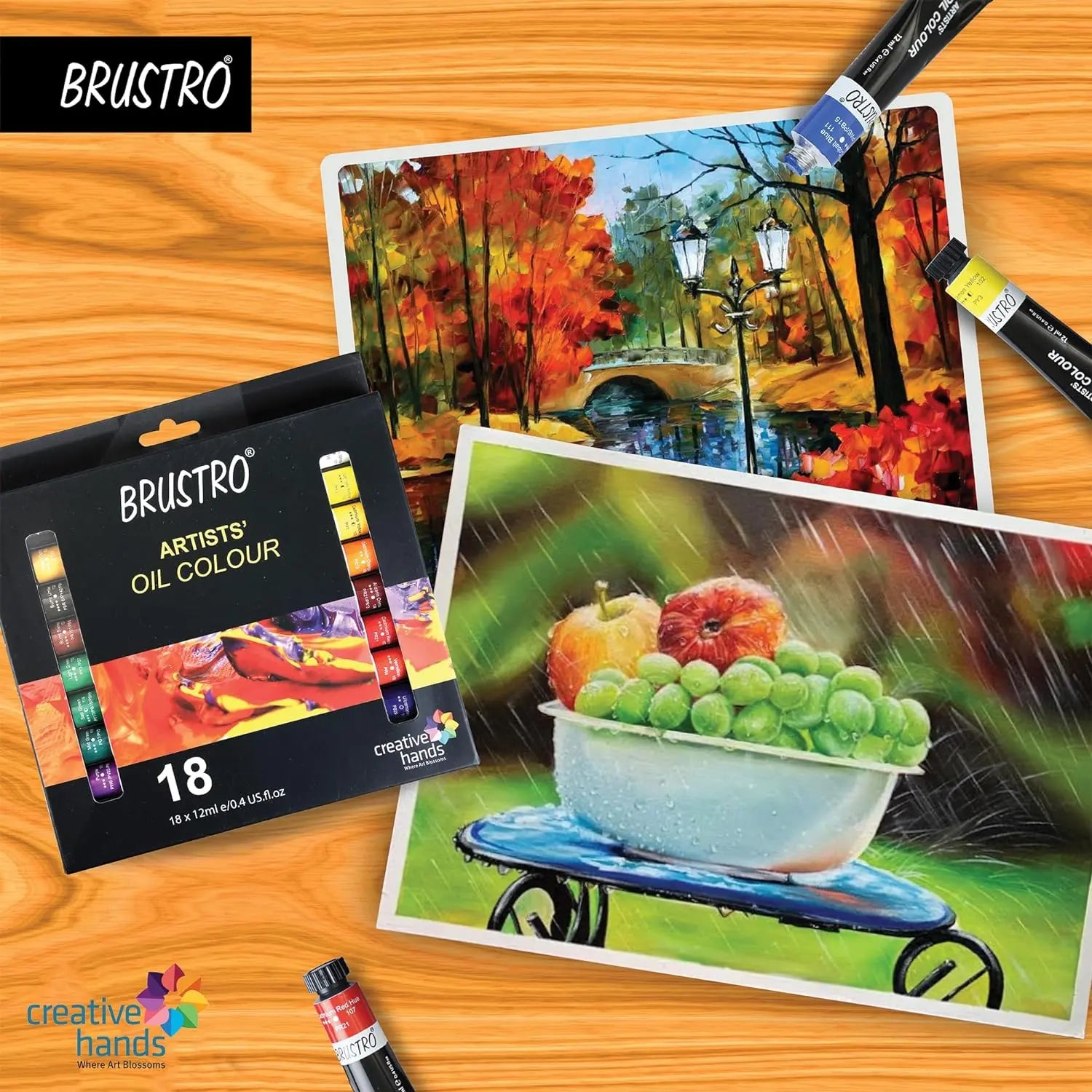 Brustro Artists Oil Colour Set Of 18 (12ml Tubes) Brustro