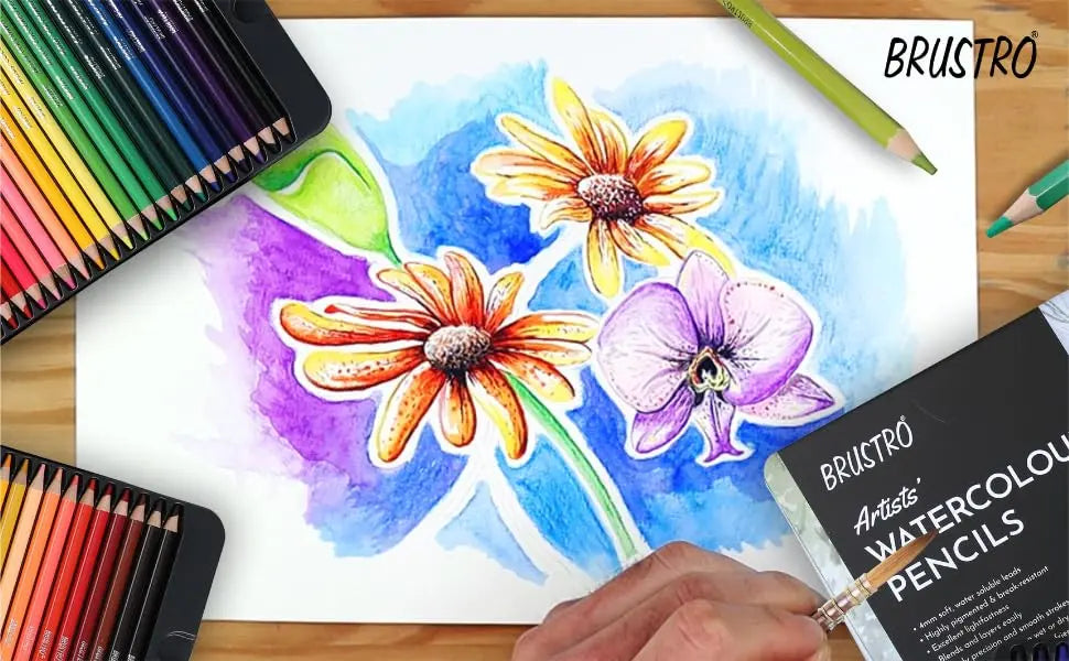 Brustro Artists Watercolour Pencil Sets Brustro