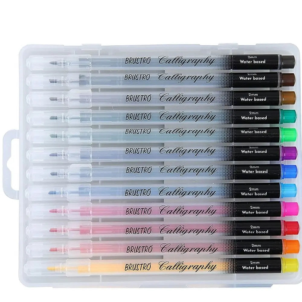 Brustro Calligraphy Pen Set of 12 Shades Brustro