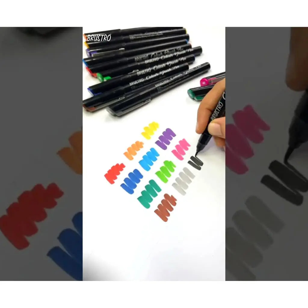 Brustro Colour Brush Pen Set of 12 Brustro