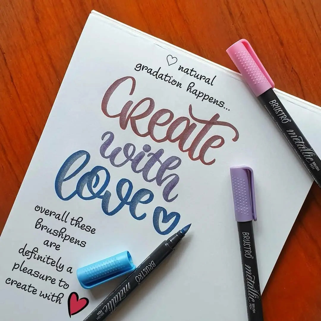 Brustro Metallic Brush Pen Set Of 10 Brustro