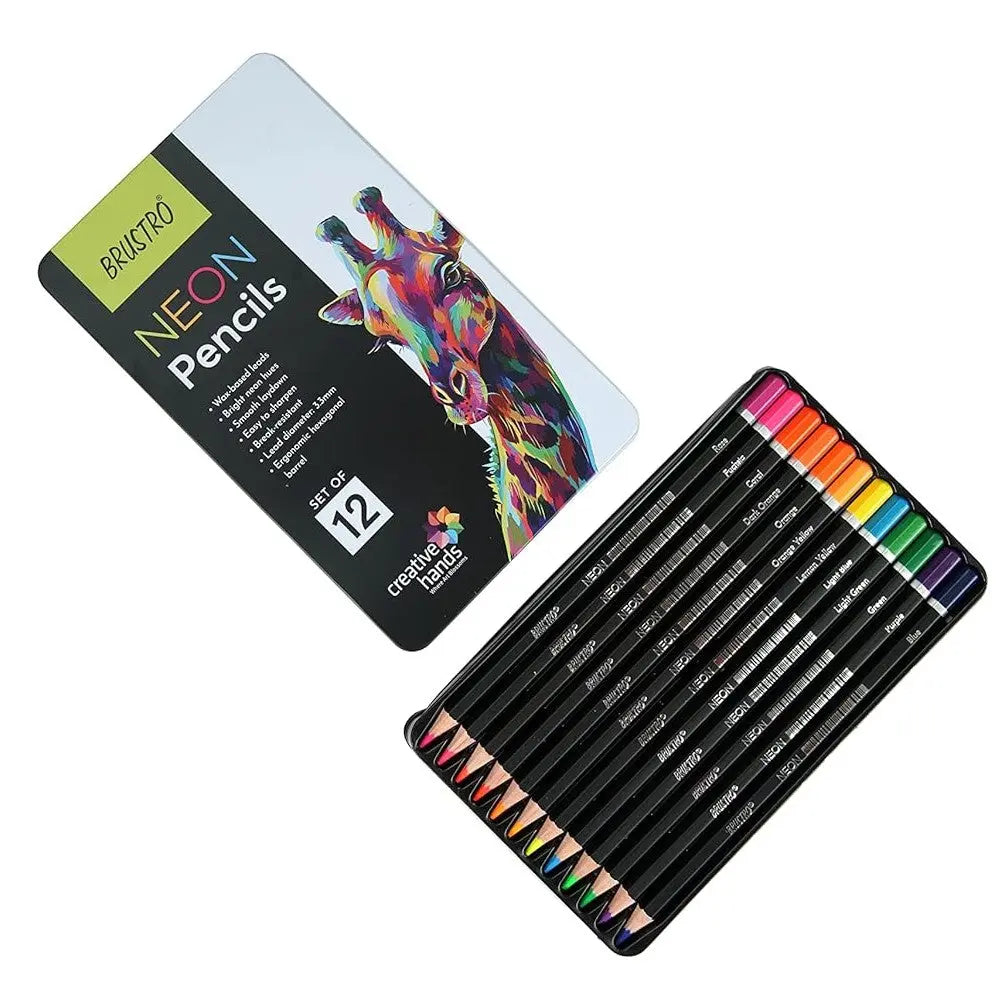 Brustro Neon Pencil Set of 12 Brustro