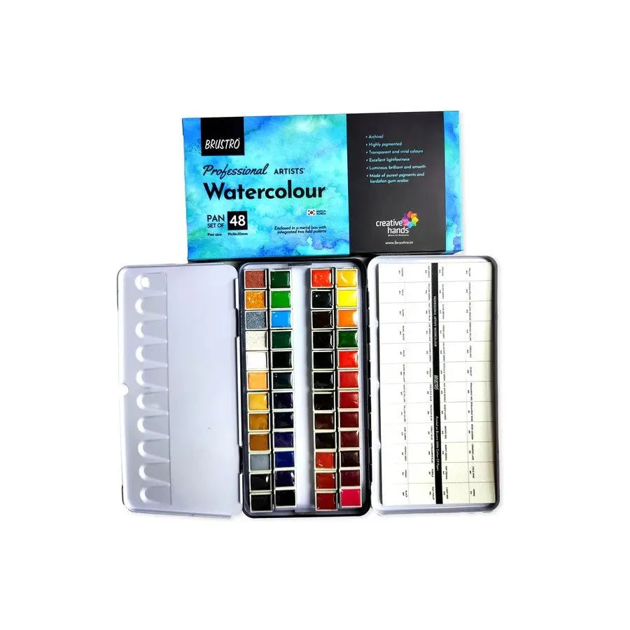 Brustro Professional Artists Watercolour Half pan Set Brustro