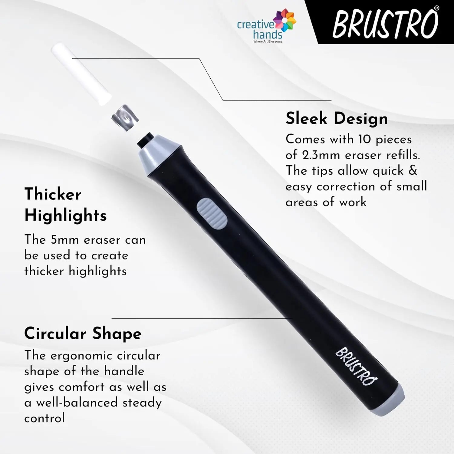 Brustro Slim Battery Operated Electric Eraser Brustro