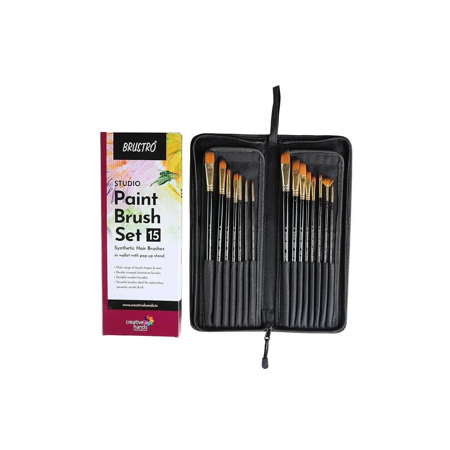 Brustro Studio Paint Brush Set Of 15 Brustro