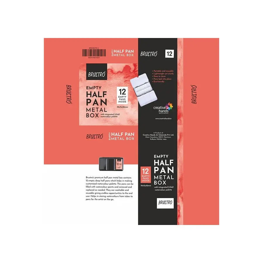 Brustro Watercolour Empty Metal Box Set Brustro