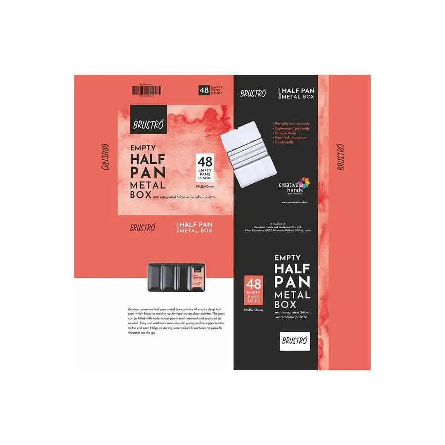 Brustro Watercolour Empty Metal Box Set Brustro