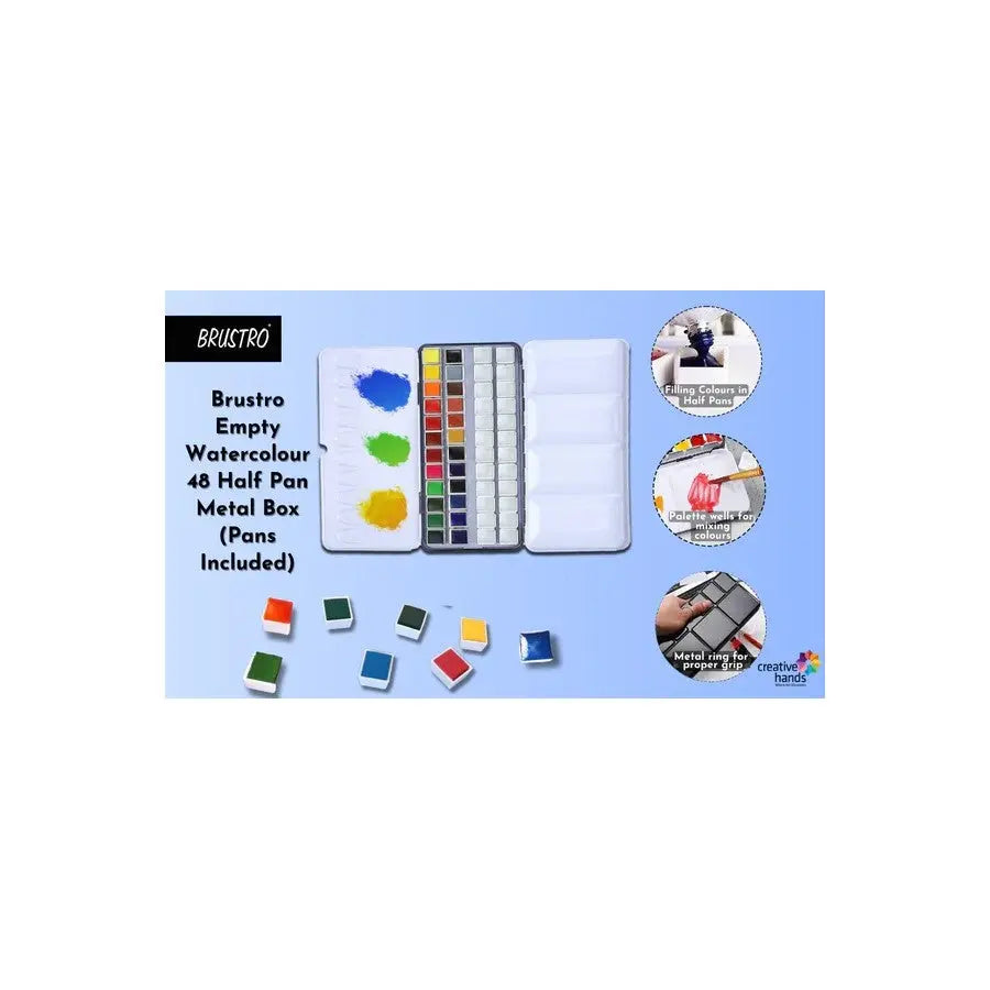 Brustro Watercolour Empty Metal Box Set Brustro