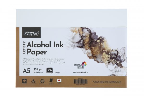 Brustro Artists Alcohol Ink Paper 234 Gsm Ideal For Vibrant Alcohol Ink Brustro