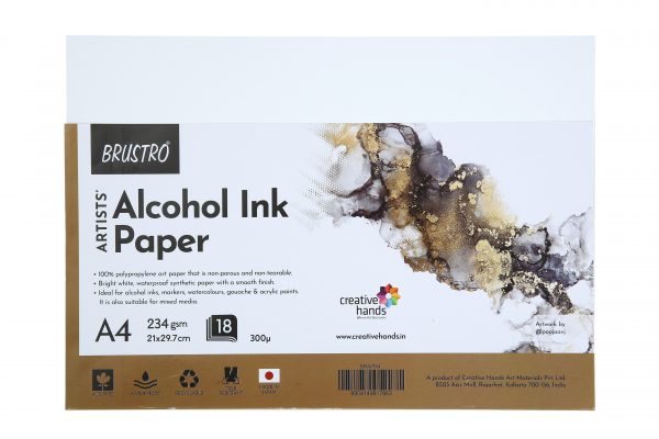 Brustro Artists Alcohol Ink Paper 234 Gsm Ideal For Vibrant Alcohol Ink Brustro