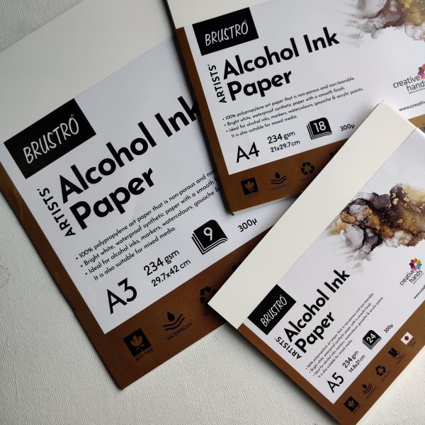 Brustro Artists Alcohol Ink Paper 234 Gsm Ideal For Vibrant Alcohol Ink Brustro