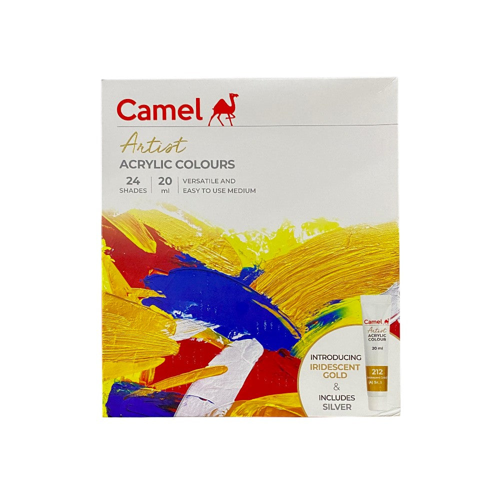 Camel Artist Acrylic Colours Assorted Sets - Multiple Sizes