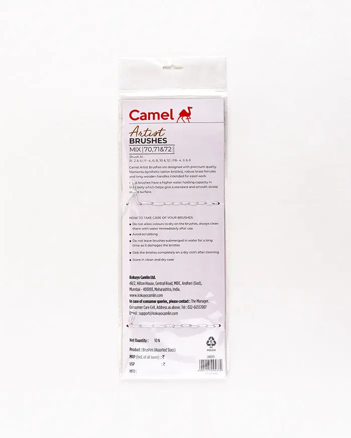 Camel Artist Brushes Mix 70, 71 & 72 Series Set Camel