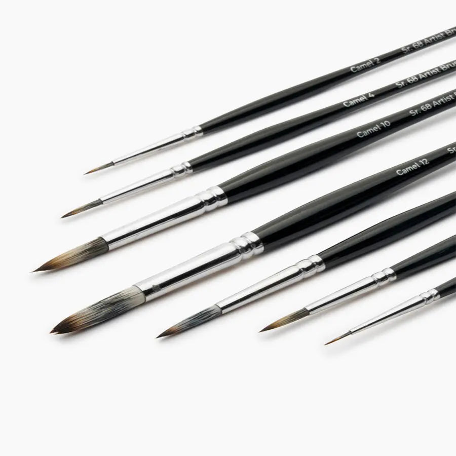 Camel Artist Brushes Round 68 Series Set Camel