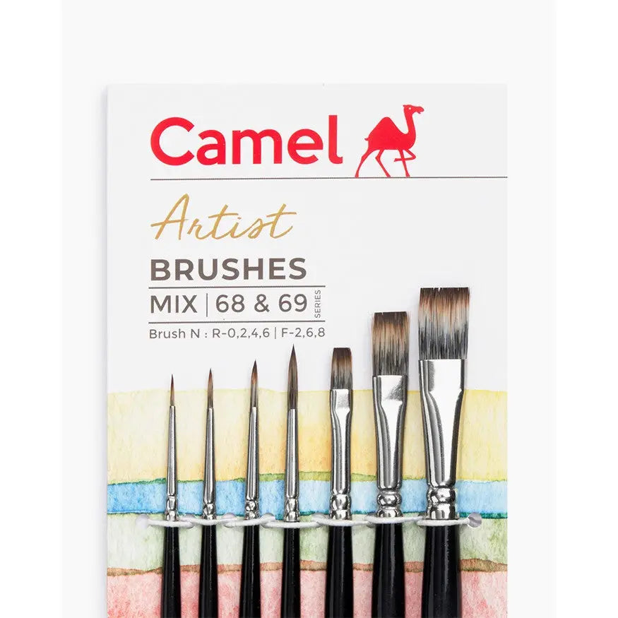 Camel Camlin Artist Brushes Mix 68 & 69 Series Set Camel
