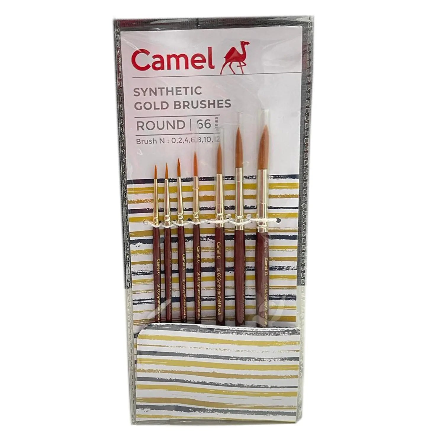 Camel Camlin Series 66 Synthetic Gold Round Brush Set Camel
