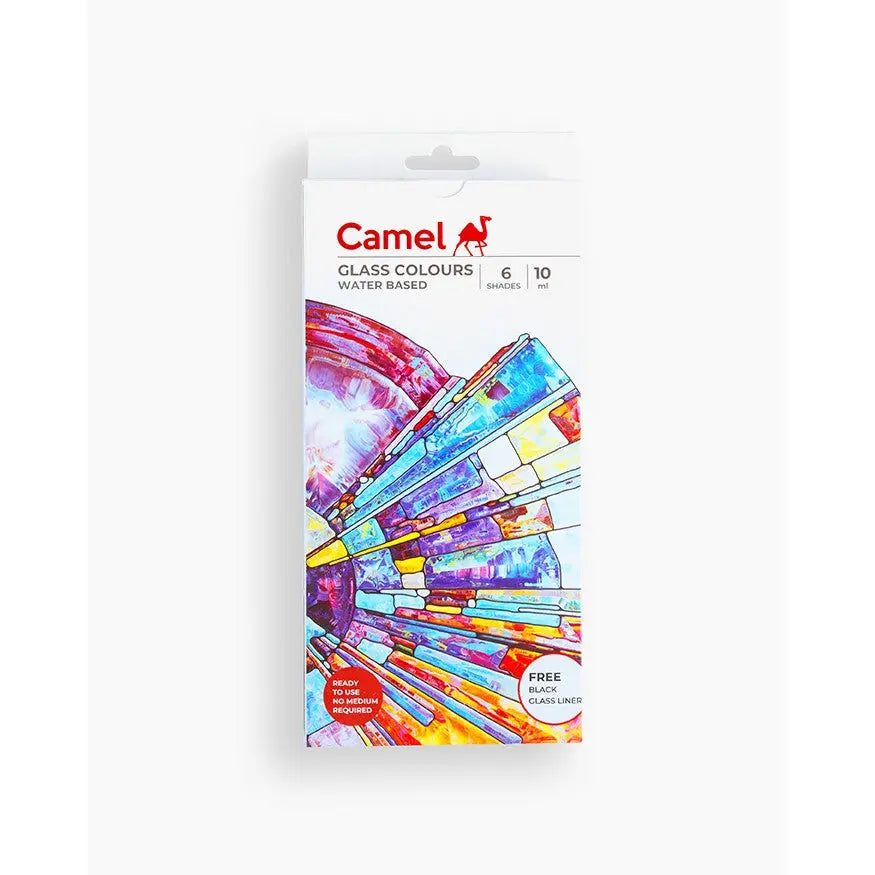 Camel Glass Colours Water Based 10ml each, 6 Shades Camel