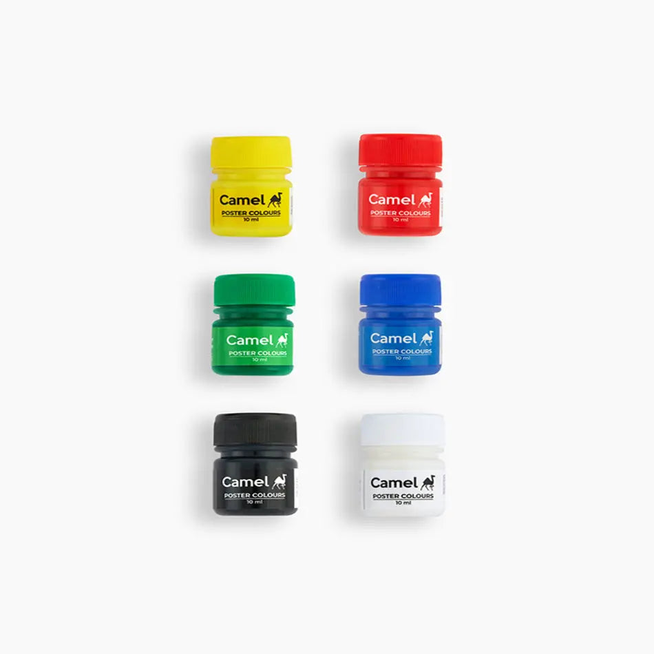 Camel Poster Colour Set of 6 with Free Mixing Palette Camel