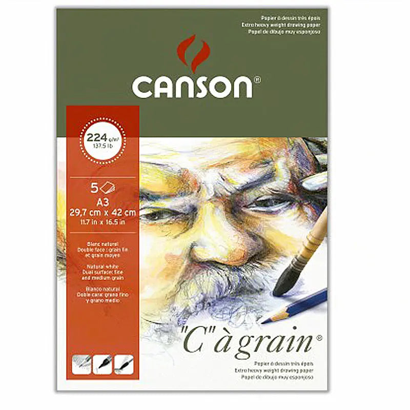 Canson Ca Grain Drawing Paper (125-180-224 GSM) Canson