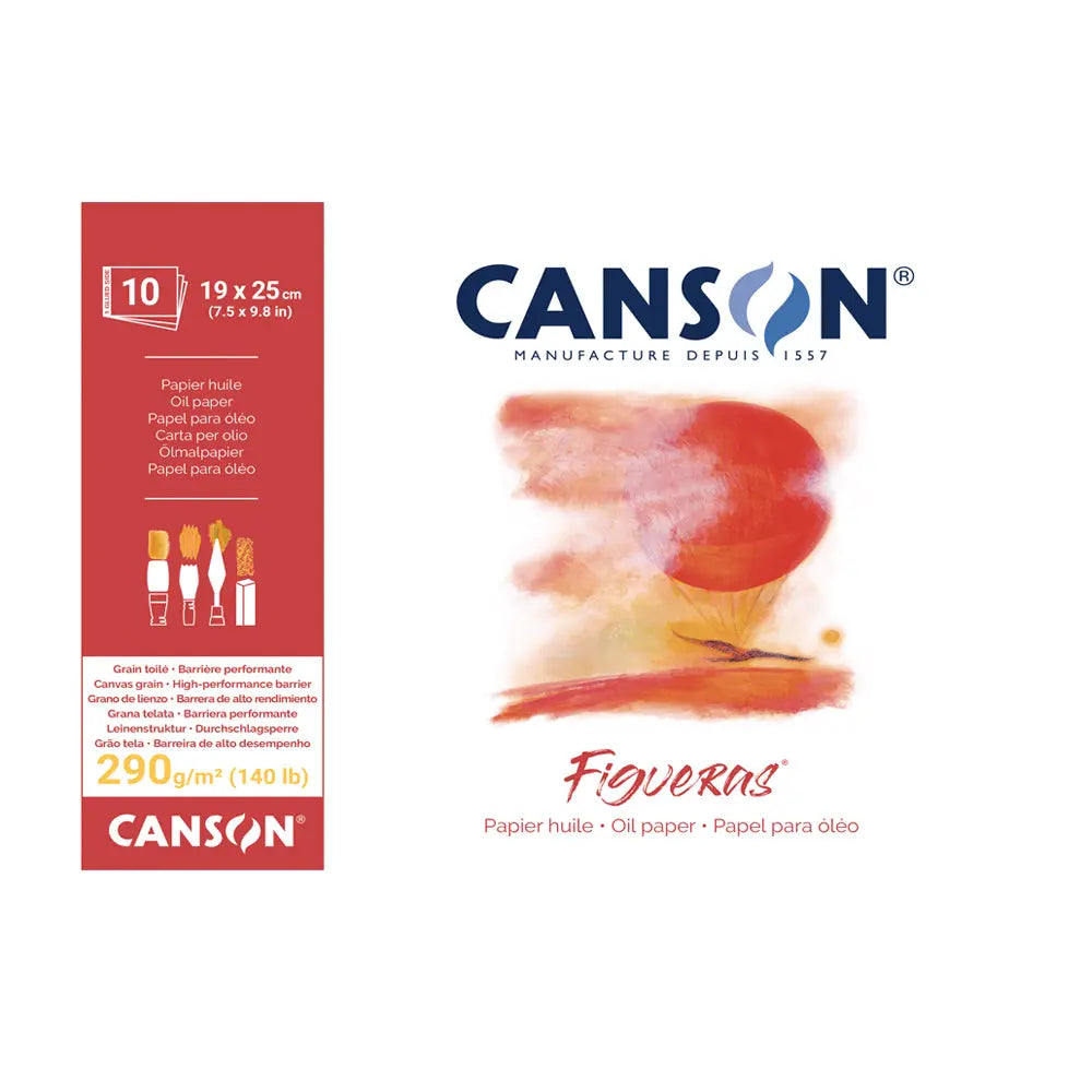 Canson Figueras Glued Pad (7.5in x 9.8in) 290 GSM Canson
