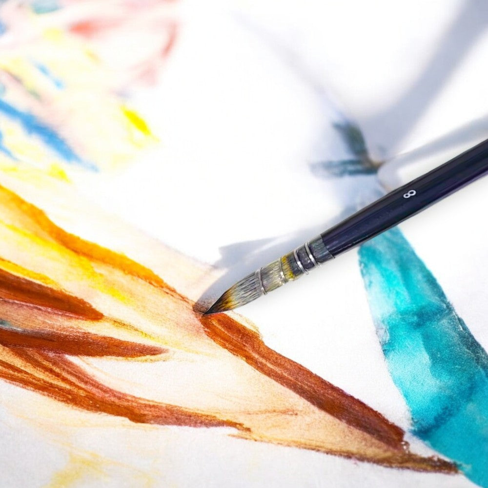 Canvazo Synthetic Mop Brushes - Set of 4 - Watercolour, Acrylic, Oil