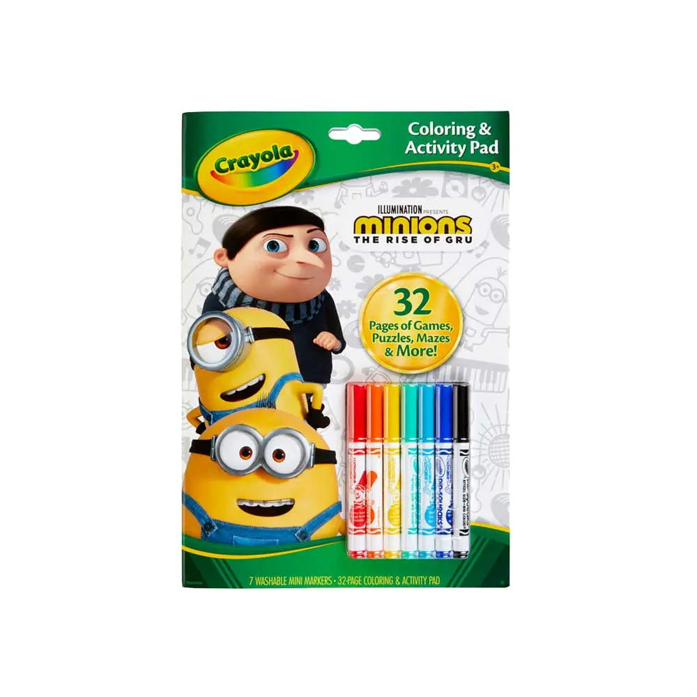 Crayola Minions The Rise Of GRU Colouring & Activity Book Crayola