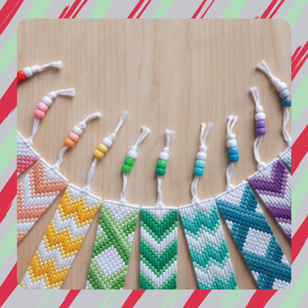 iCraft Kids Cross Stitch Bookmark Kit - Rainbow Craft Set iCraft