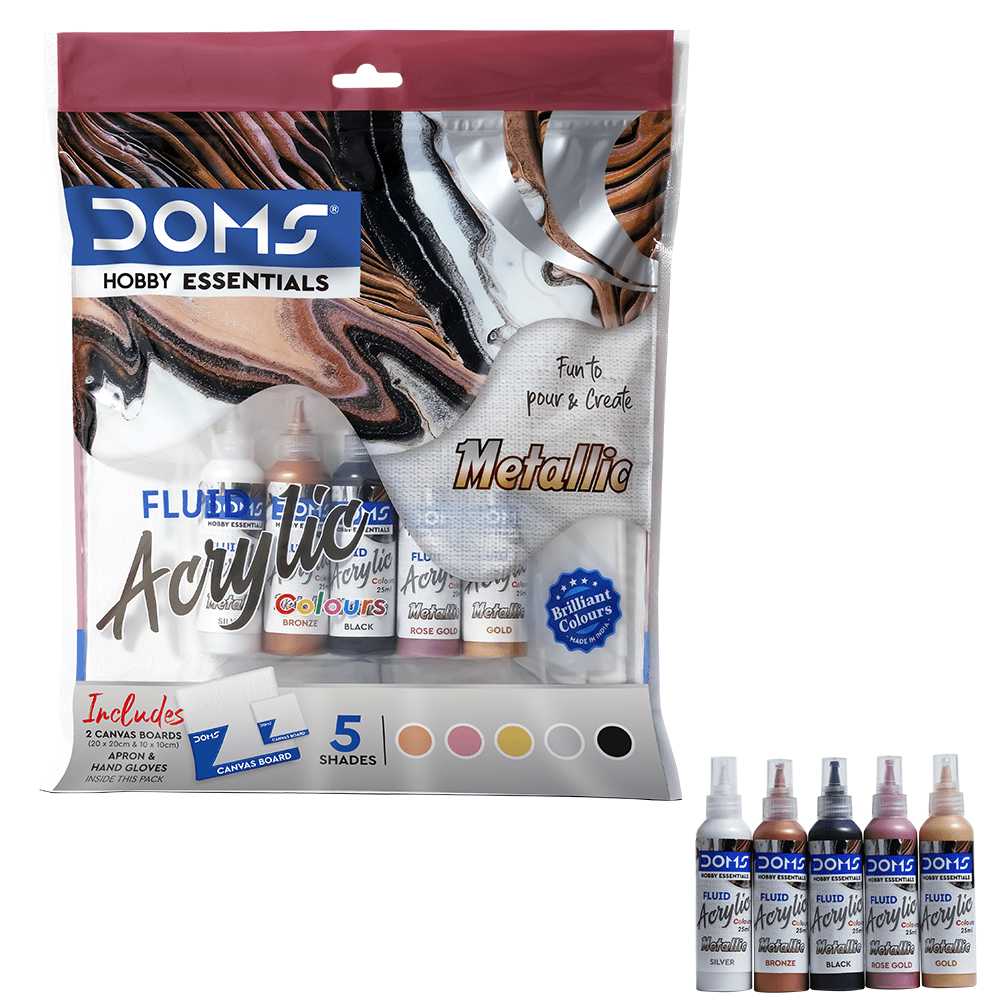 DOM Hobby Essentials Fluid Acrylic Colours Vibrant Set Camel