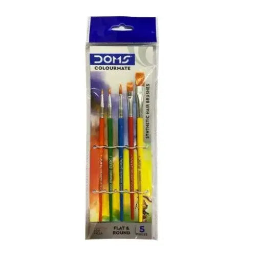 DOMS Colourmate Synthetic Paint Brush Set - Canvazo