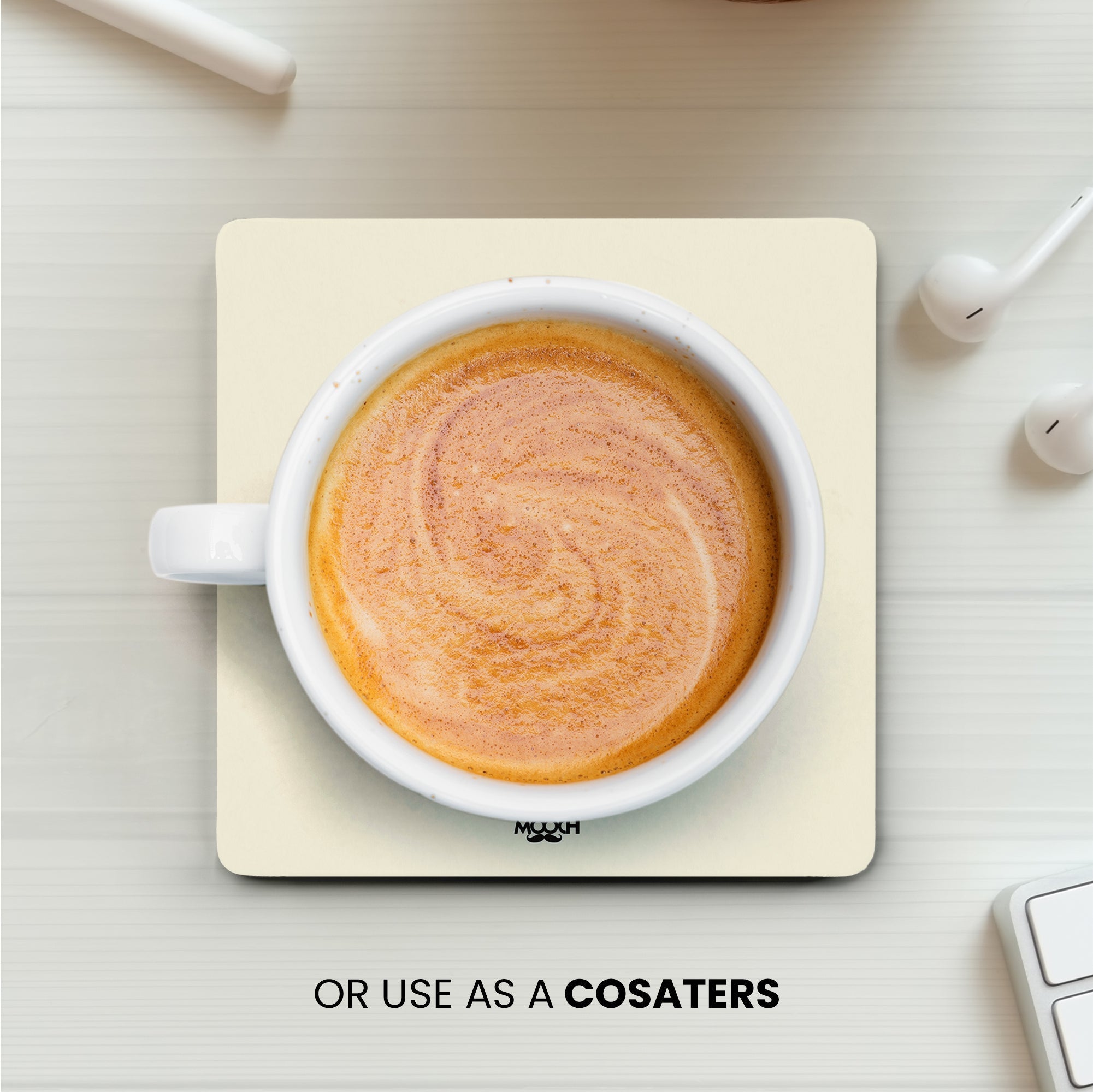 Mooch Magnetic Coaster - Drink Wine Feel Fine Mooch