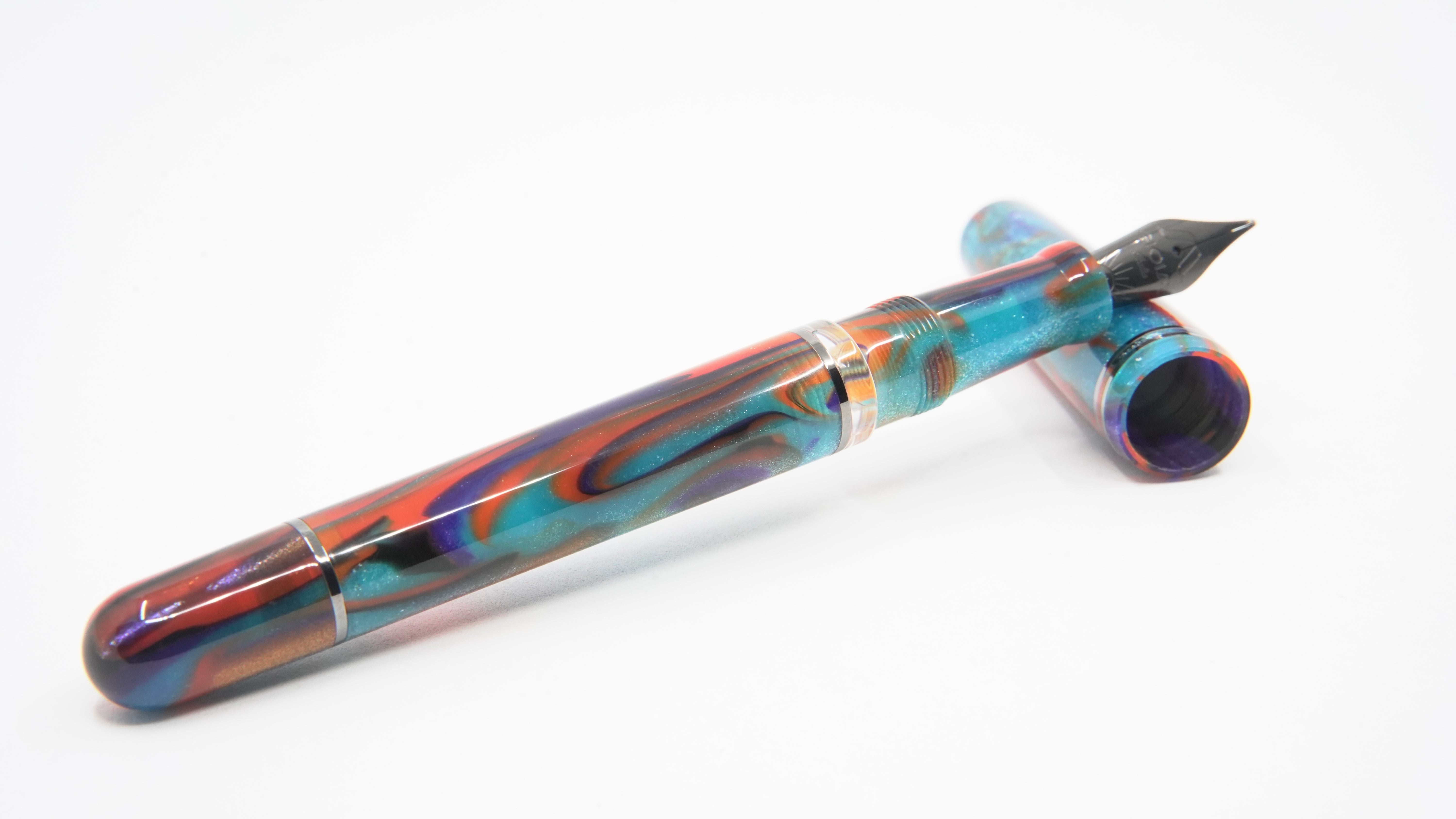 Gioia | Metis Fountain Pen | Iride | Ruthenium Trims | Stub Nib Gioia