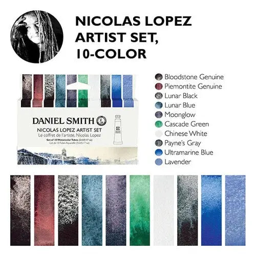 Daniel Smith Nicolas Lopez Watercolour Set 10x5ml Tubes Daniel Smith