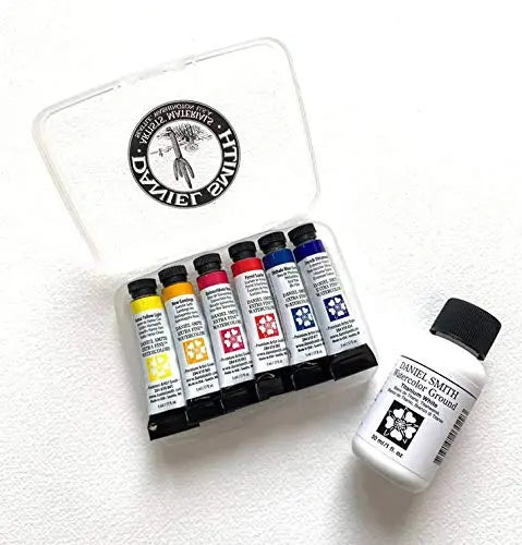 Daniel Smith Watercolor, Essential Mixing Set with 5ml Essential Colors, 1oz Watercolor Ground, Mixing Guide and Plastic Travel case Daniel Smith
