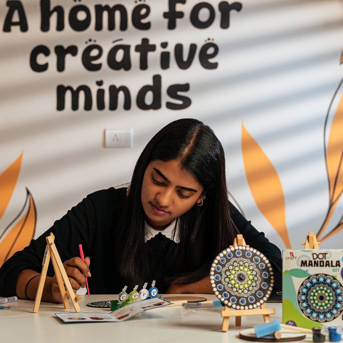 iCraft Dot Mandala Art Kit - MDF Coaster Painting Set iCraft