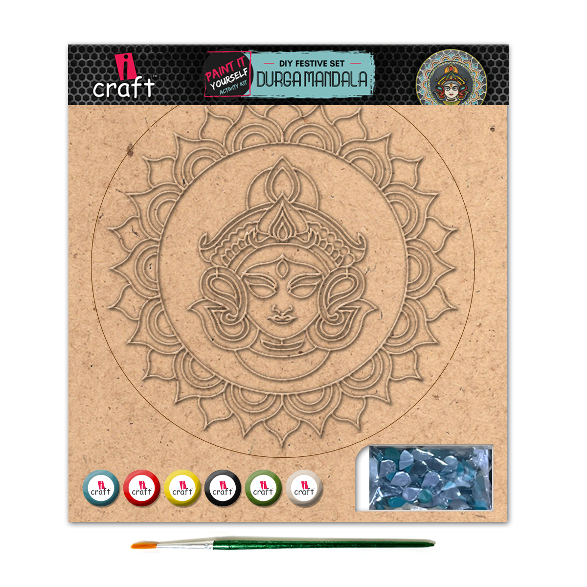 iCraft DIY Durga Mandala Art Kit - Creative Festive Decor iCraft