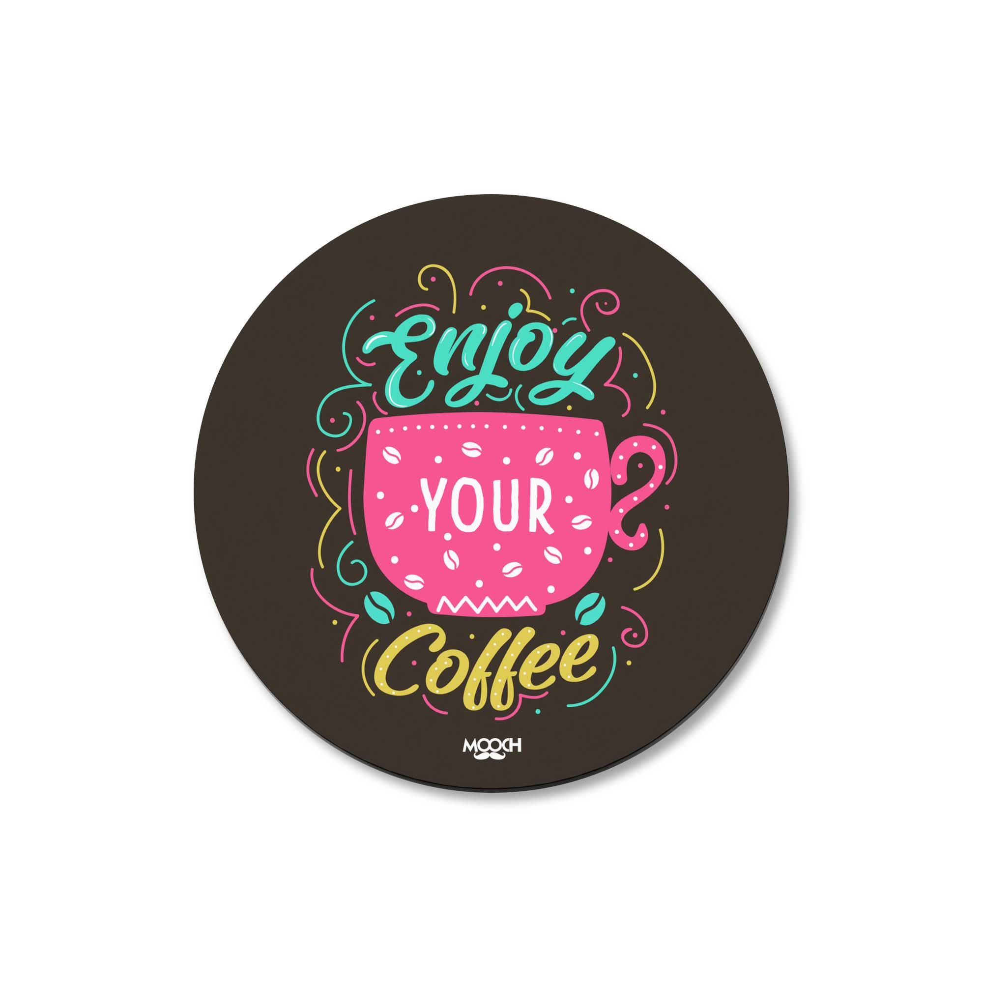 Mooch Magnetic Coaster - Enjoy Your Coffee Mooch