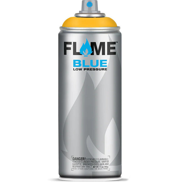 Flame Blue Spray Paint 400ml - Cool & Neutral Tones - Front View Of Saffron