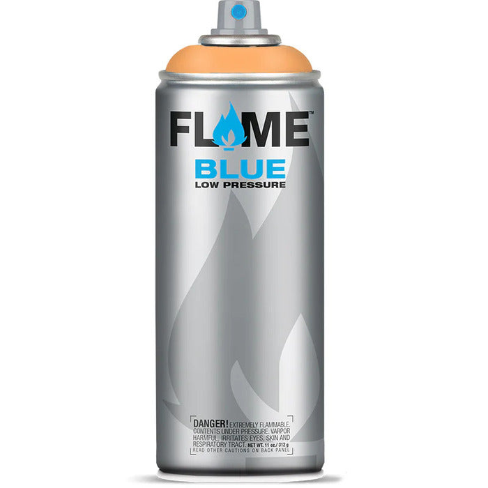 Flame Blue Spray Paint 400ml - Warm Tones - Front View Of Peach
