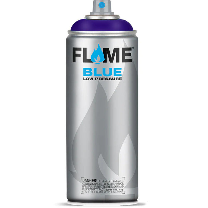 Flame Blue Spray Paint 400ml - Cool & Neutral Tones - Front View Of Viola Pastel