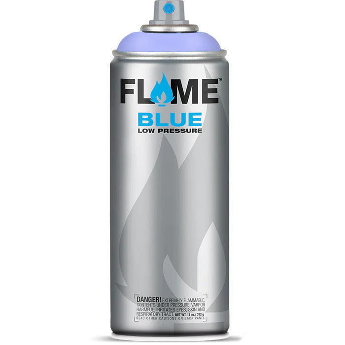 Flame Blue Spray Paint 400ml - Cool & Neutral Tones - Front View Of Viola Light