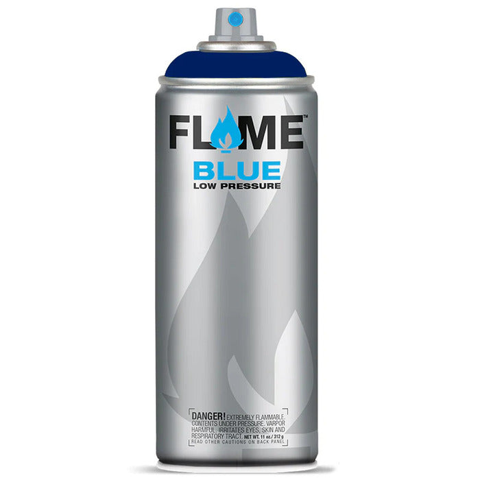 Flame Blue Spray Paint 400ml - Cool & Neutral Tones - Front View Of Cosmos Blue Dark