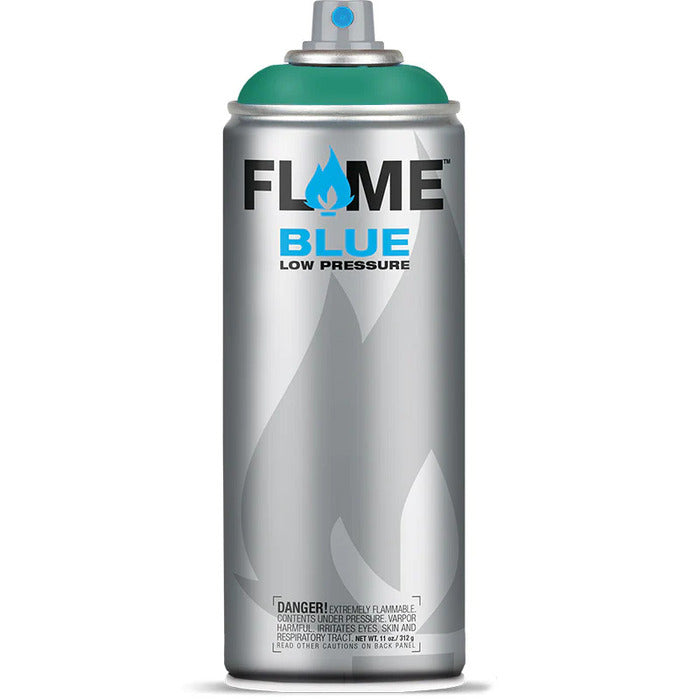 Flame Blue Spray Paint 400ml - Cool & Neutral Tones - Front View Of Ocean Blue