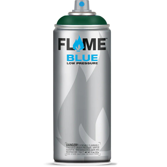 Flame Blue Spray Paint 400ml - Cool & Neutral Tones - Front View Of Aqua Dark