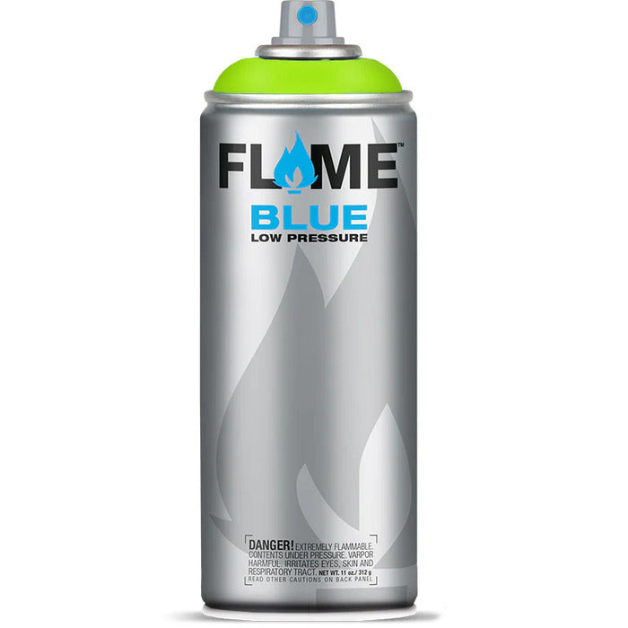 Flame Blue Spray Paint 400ml - Cool & Neutral Tones - Front View Of Pistachio